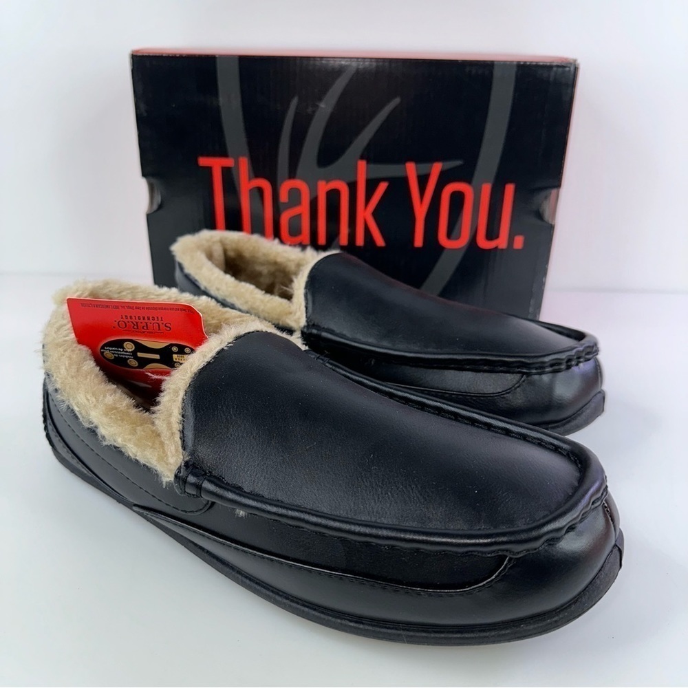 Deer Stags Men's Spun Slipper Black Size 9M